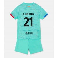 Otroški Nogometni dresi Barcelona Frenkie de Jong #21 Tretji 2023-24 Kratek Rokav (+ Kratke hlače)